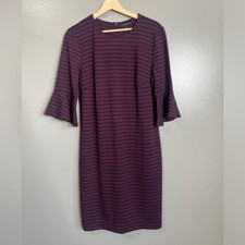 Banana Republic Factory striped dress size 14 career wear office preppy Academia