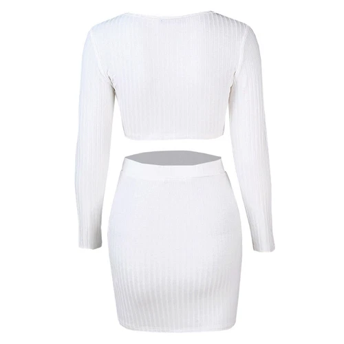 Sexy Women Knit Sweater Casual Bodycon Slim Party Club Mini Dress Skirts Ladies - Bild 7 von 21