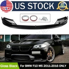 Gloss Black 3D Style Front Bumper Lip Spoiler Splitter for BMW F10 M5 2011-2016