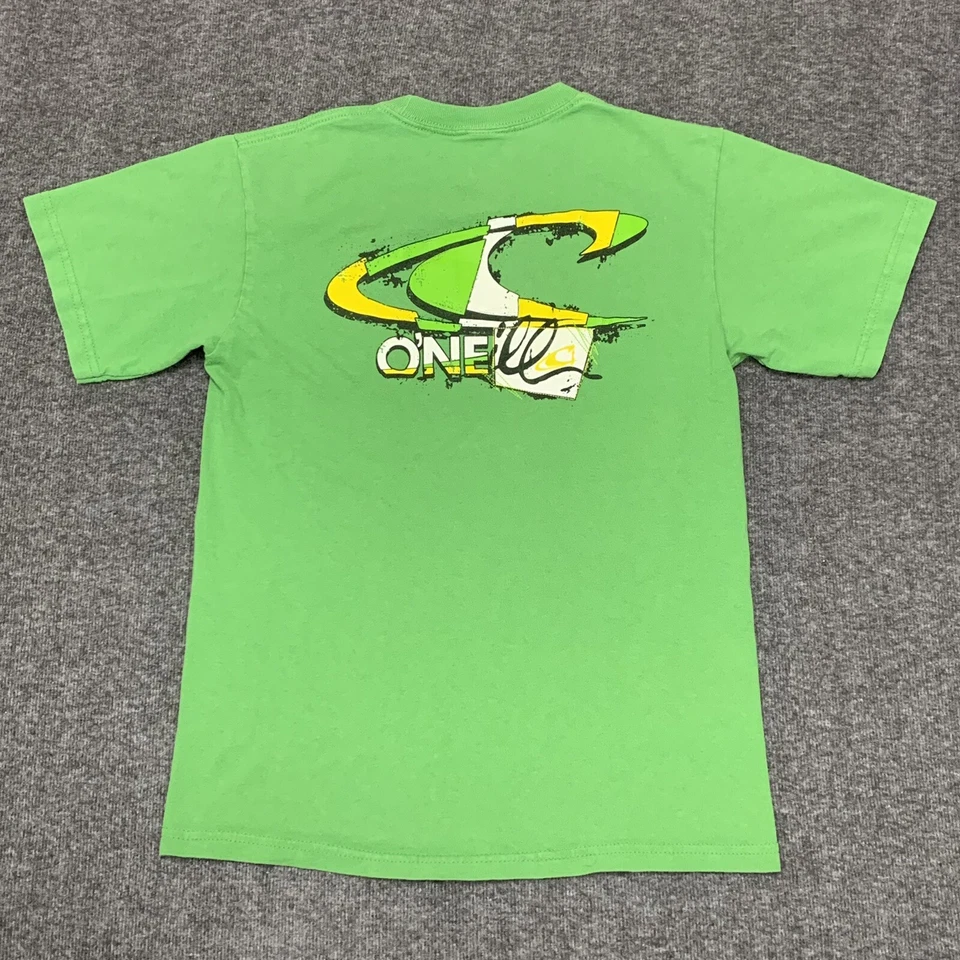 Camiseta O’Neill Verde Manga Corta Niños Mediana Surf Skate Y2K Cyber Foto 3 de 4