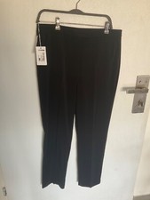 NWT PATRIZIA PEPE BLACK Back Slit-Detail Essential palazzo Trousers Size IT48