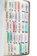 DiverseBee Laminated Bible Tabs (Large Print, Easy to Read), Personalized Bib...