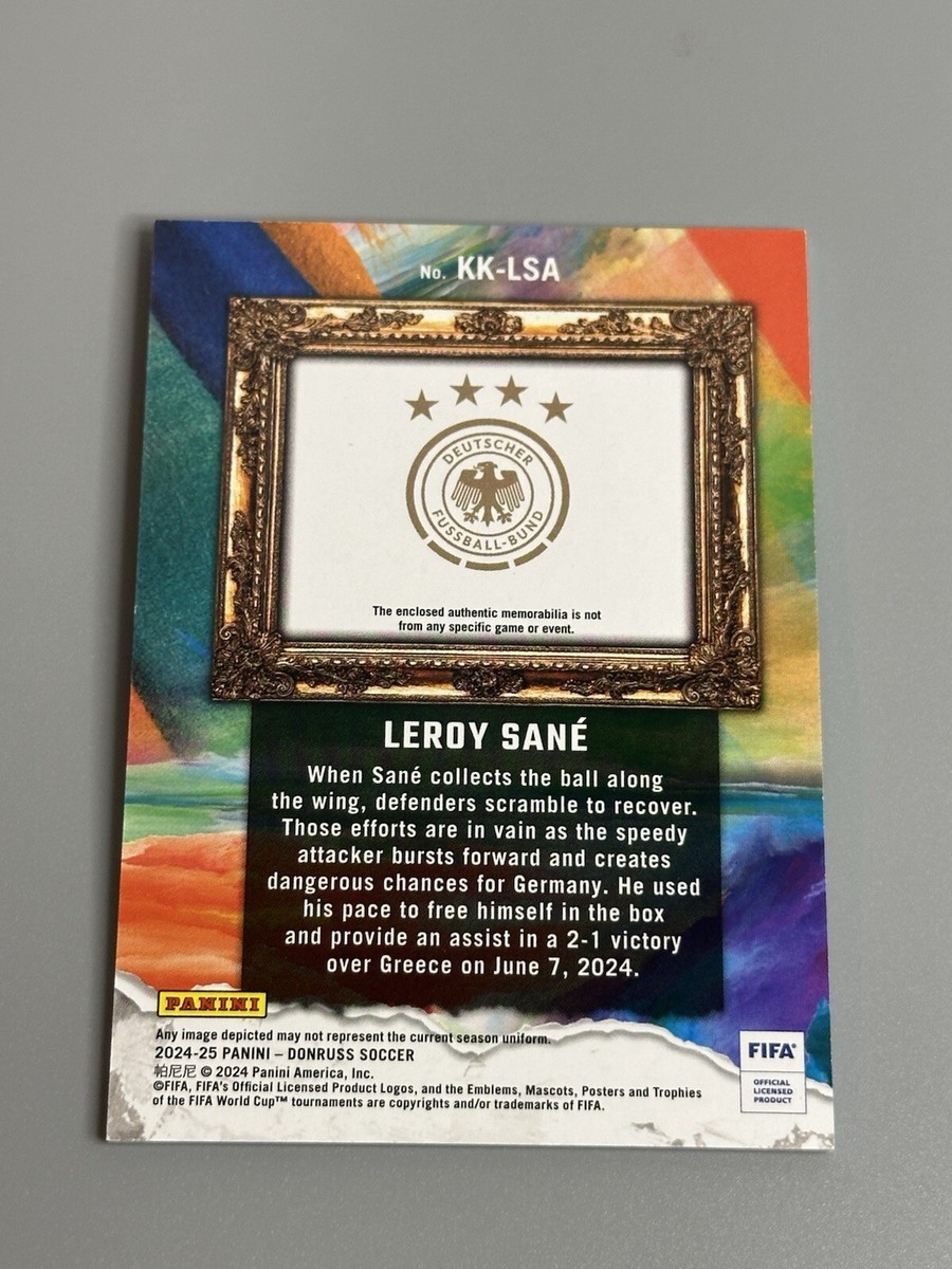 Leroy Sane 2024-25 Panini Donruss ⚽️ Kit Kings Jersey Relic KK