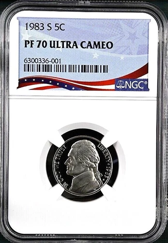 1983-S Proof Jefferson Nickel, Graded PF70UC by NGC * Registry Quality Coin