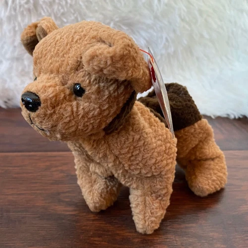 1996 Ty Beanie Babies TUFFY the Terrier - Vintage Dog Puppy Plush Toy Baby PE