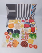 Burger Pretend Play Restaurant Kitchen Hamburger Puffy Stickers Play Set