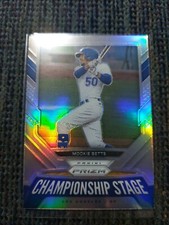 Mookie Betts Prizm Baseball 2021 Championship Stage Silver Holo Insert Card