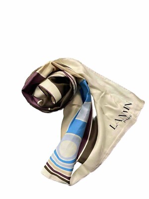 LANVIN PARIS FOULARD DONNA WOMAN SCARF VINTAGE JHD8581