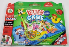 LeapPad Letter Factory Game Phonics Pre-K Kindergarten Quantum Writing OPEN BOX