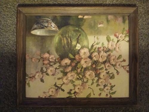 16"x20" Oil Painted All Over Floral Framed Wall Art - Threshold designed with - Picture 2 of 2