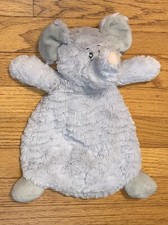 Petting Zoo Gray/Grey Elephant Snugglerz Security Blanket/Lovey w/ Rattle
