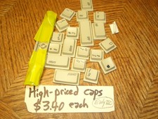 VINTAGE "EARLY VERSION" APPLE IIC  "HIGH-DEMAND" KEYCAPS:  3.40  5.25 S/H