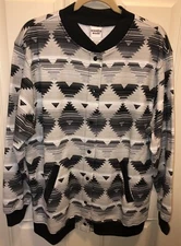 Scandia Woods 90’s Aztec Southwestern Cardigan Snap Front Pockets Sweatshirt PL