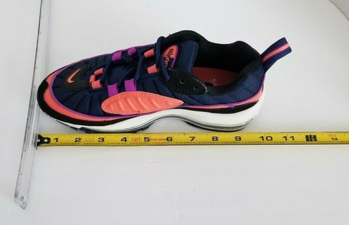 NIKE AIR MAX 98 GS TALLA 4Y BV4872-401 AZUL NEGRO NARANJA Y BLANCO - Imagen 10 de 12