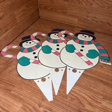 Vintage Snowman Yard Decor Sign Christmas Hol...