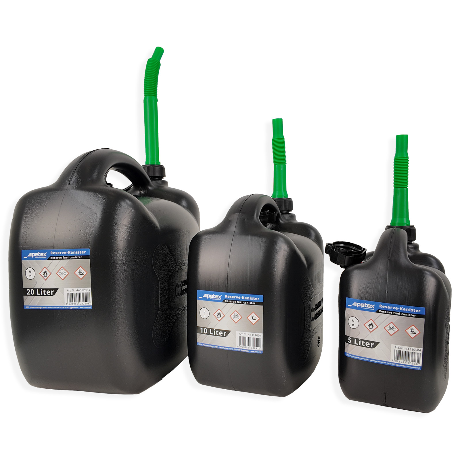 Reservekanister 5 L/10 L/20 Liter Dieselkanister Benzinkanister PKW AUTO | PETEX