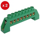 <!--F#f_0-->2 PACK - 8 Way 450V Busbar Terminal Block With Earth<!--F/-->