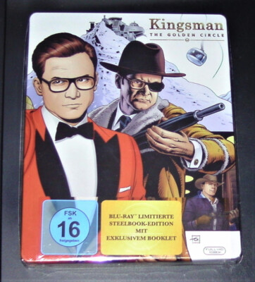 KINGSMAN THE GOLDEN CIRCLE LIMITIERTE STEELBOOK MIT BOOKLETBLU RAY NEU & OVP