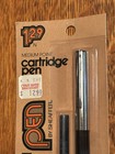 Vtg NIP Medium Point BLACK Sheaffer People's Cartridge Fountain Pen Chrome Trim — photo 2