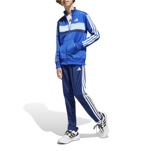 Adidas Trainingsanzug für Kinder Essentials Tiberio 3-Stripes Tricot Blau - Bild 1 von 6