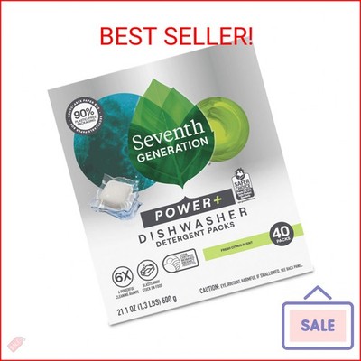 Seventh Generation Power Plus Dishwasher Detergent Packs Fresh Citrus scent for