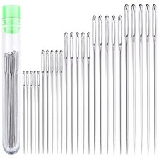 25 Pcs Large Eye Stitching Needles Stainless Steel Sewing Set for Leather Yarn