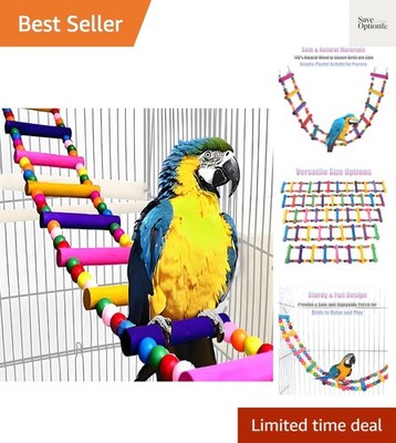 Bird Toys for Parrots Parrot Bridge, Swing Toys, and Ladders for Macaws, Afri...
