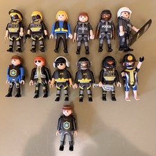 Lot of 13 Playmobil Figures, Parts, Weapons Accessories