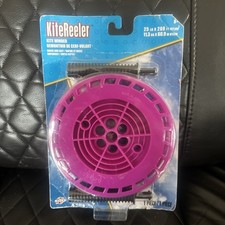 Kite Reeler Purple Kite Winder W/ Nylon Line 200 Feet x 25 lb. New In Sealed Box