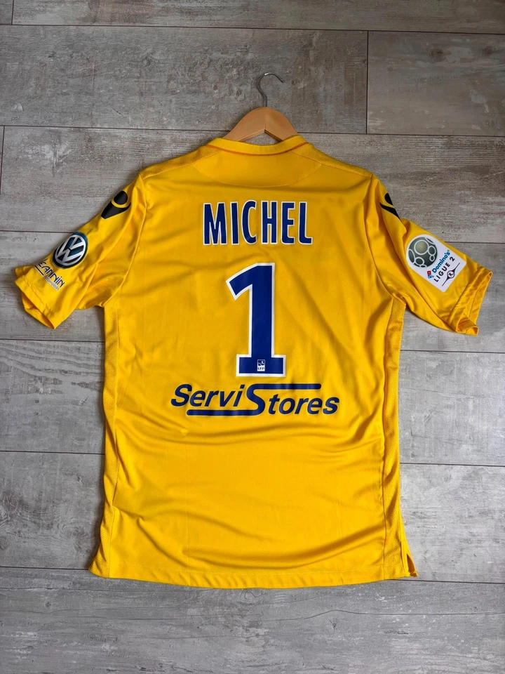 Maillot AJ Auxerre #1 Mathieu Michel Gardien Match Worn / Issued - Pro - Photo 1/4
