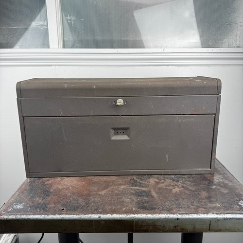 Vtg CRAFTSMAN 8 Drawer Machinist Tool Box Toolbox Chest w/ Key