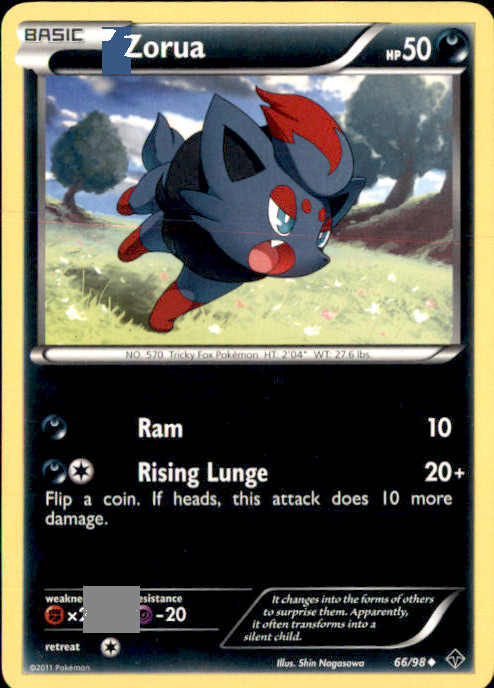 Zorua Uncommon Emerging Powers 66/98 NM