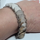 1937-45 Indonesia Netherlands East Indies ⅒ Gulden .720 Silver 20 Coins Bracelet — photo 4