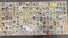 133 x Old Vintage Football Trading Cards Stickers  Mid 70s see pics of each card