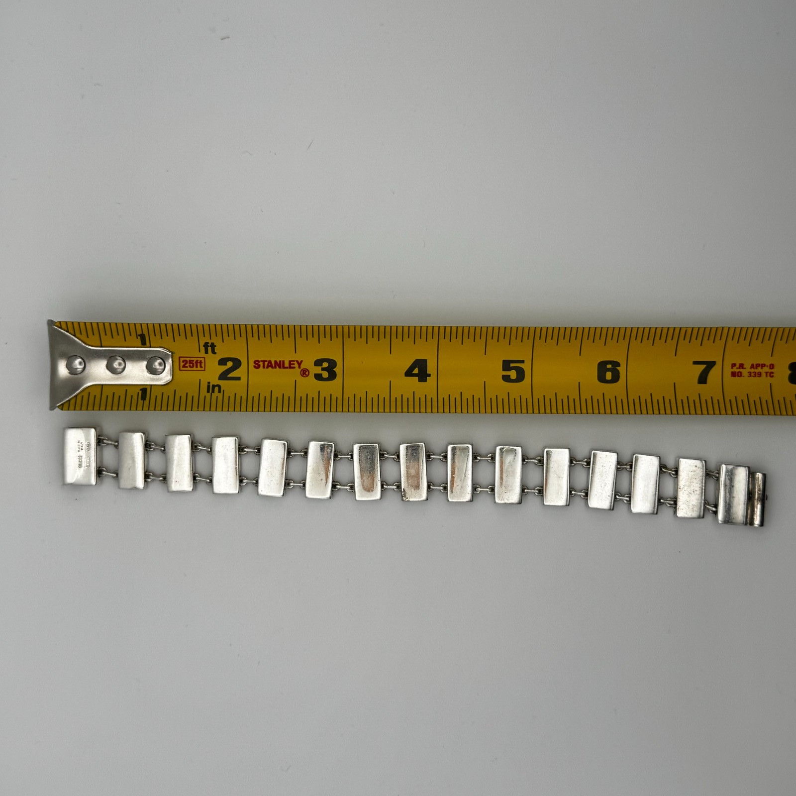 𝔾𝔾 Vintage Authentic GUCCI Solid Sterling Silve… - image 5