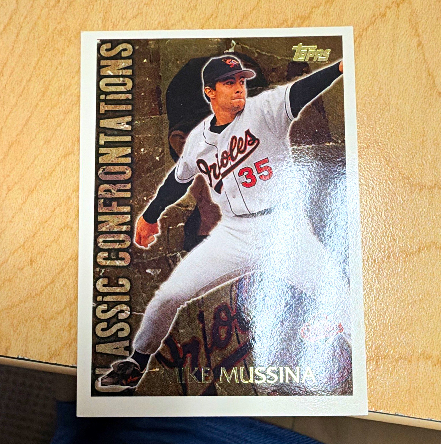 Topps 1996 Classic Confrontations Insert Mike Mussina CC12 Orioles Baseball