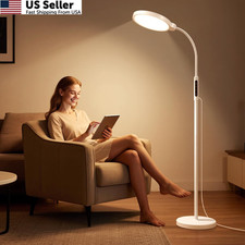Happy Light Therapy Lamp, 11000 Lux UV-Free Floor Sun Lamp L, White