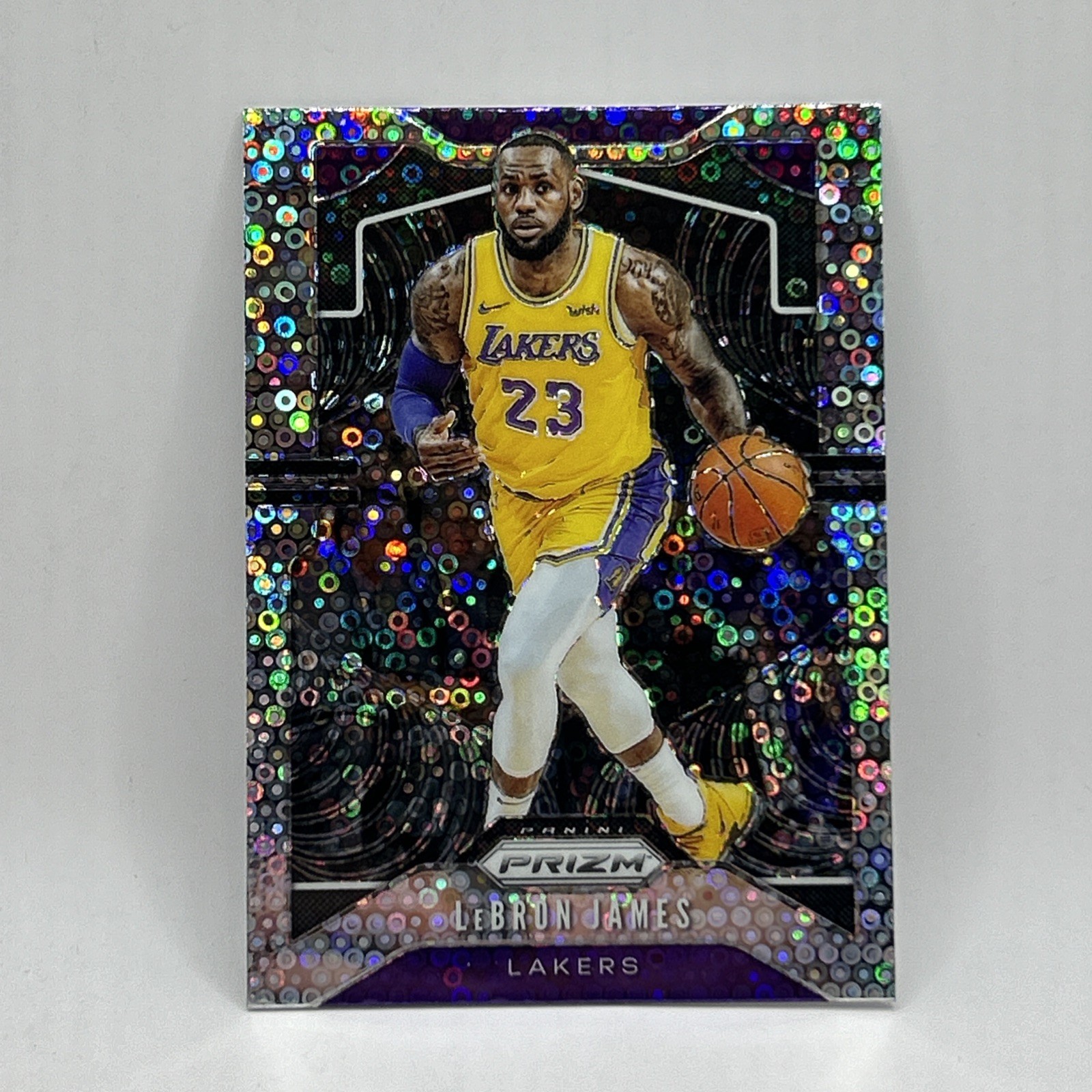 Lebron James Silver Disco Prizm Insert 2019-2020 Panini Prizm Basketball #129