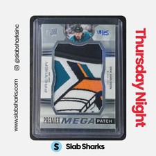 2021 UPPER DECK PREMIER #PMP-EK ERIK KARLSSON MEGA PATCH CHEST LOGOS /25