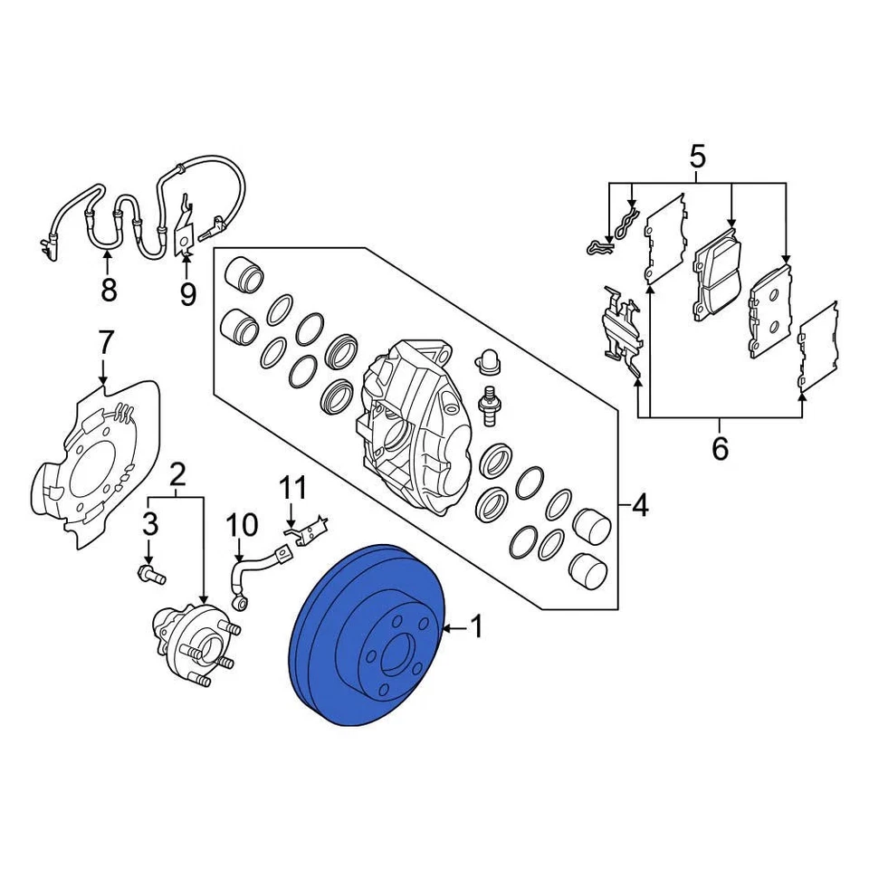 For Nissan 370Z 2009-2020 Nissan 40206JL00A Front Disc Brake Rotor - Imagem 2 de 2