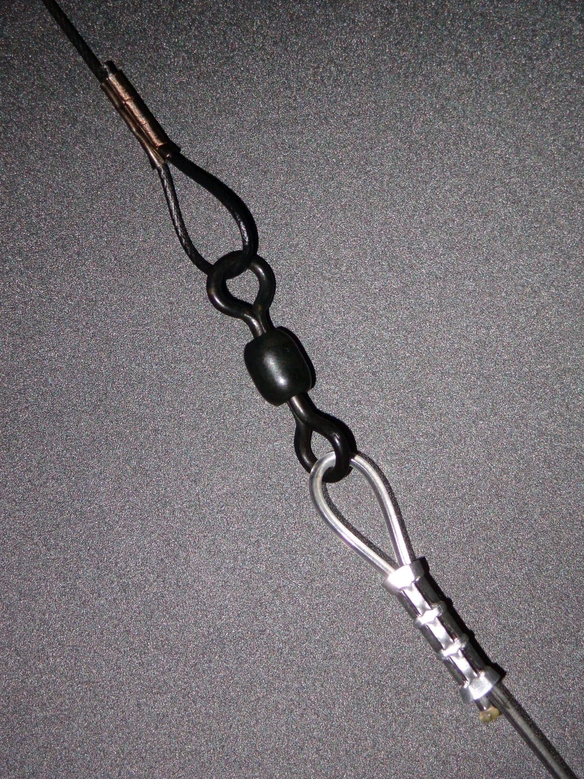6Ft Shark Fishing Leader, 13/0 Inline Circle Hook, Black Cable/Mono, Handmade