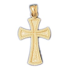 Cross Charm Pendant 14k Gold