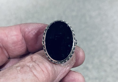 Beautiful Black Onyx Sterling Ring