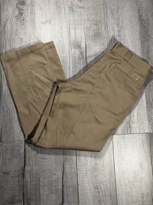 Dickies 874 Original Fit Work Pants 36x32 Khaki Flex Straight Leg Mens Clean