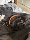 MENS GENUINE LEATHER BELT $70 Retail  Ship Fast  — photo 1
