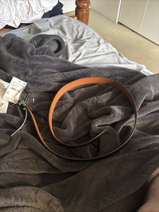 MENS GENUINE LEATHER BELT $70 Retail  Ship Fast 