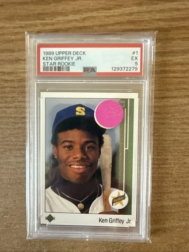 1989 Upper Deck - Star Rookie Ken Griffey Jr #1 (RC) PSA 5