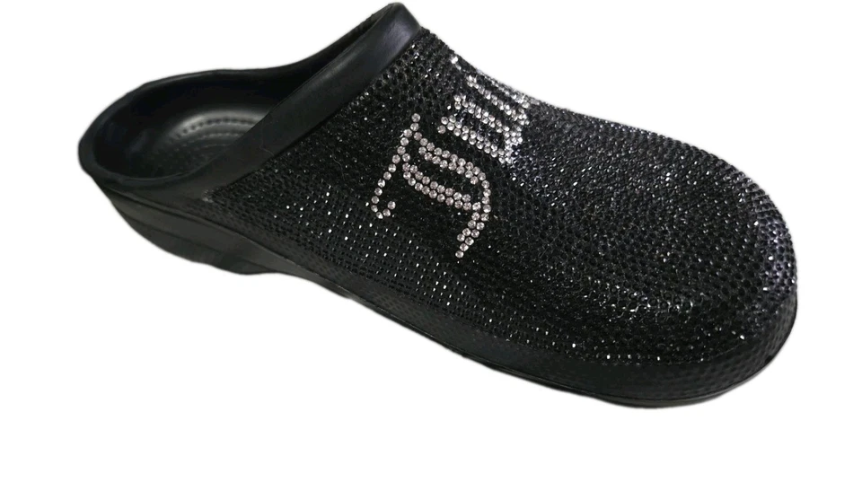 Juicy Couture Cruz Black Sparkle Women's Comfort Clogs Super Cute NEW w/o Box - Image 2 of 4
