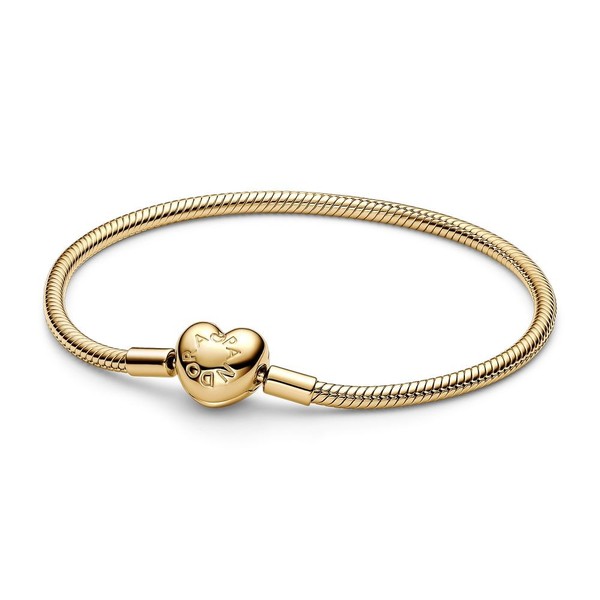 Pandora 563050C00 Gliederarmband Damen Herz-Verschluss Vergoldet 21 Cm-image