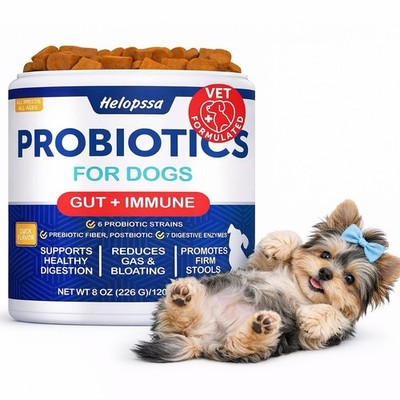 DOG PROBIOTICS - 6 BILLION CFU WITHOUT YEAST PREBIOTICS, ENZYMES, PUMPKIN 07/28